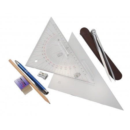 Navigations-Set 'XL' - Marinezirkel+Kurs+Anlegedreieck